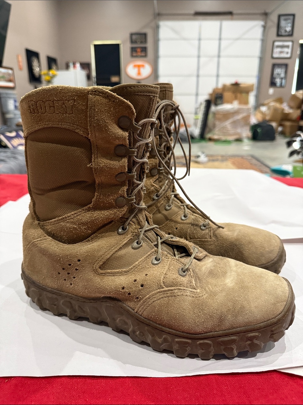 Rocky Men's Brown Suede Tactical Lace-Up Boots
